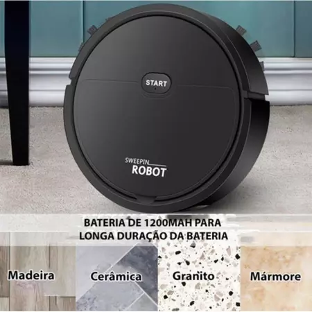 Aspirador De Pó Elétrico Universal 3 Em 1 Robô Aspirador Para Pisos De Cerâmica