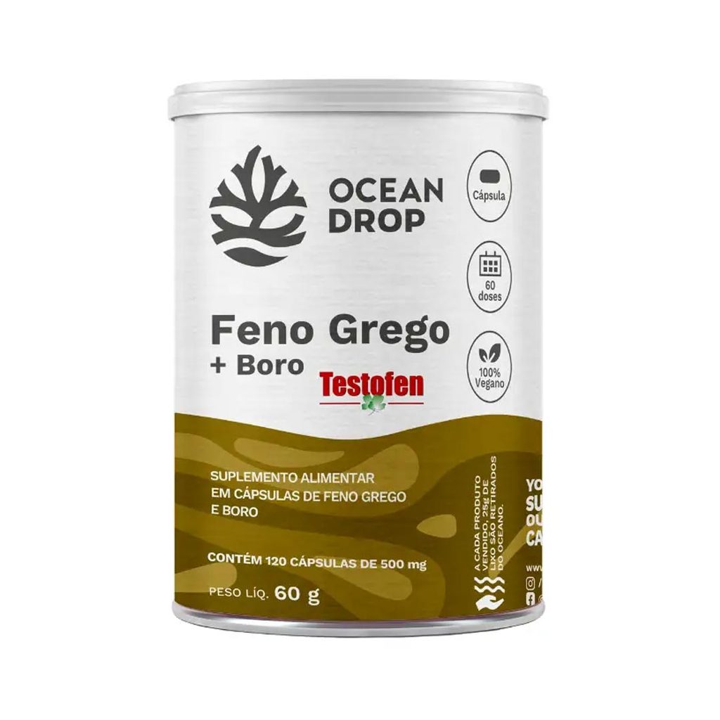 Feno Grego + Boro Testofen - 120 Caps - Ocean Drop | Shopee Brasil