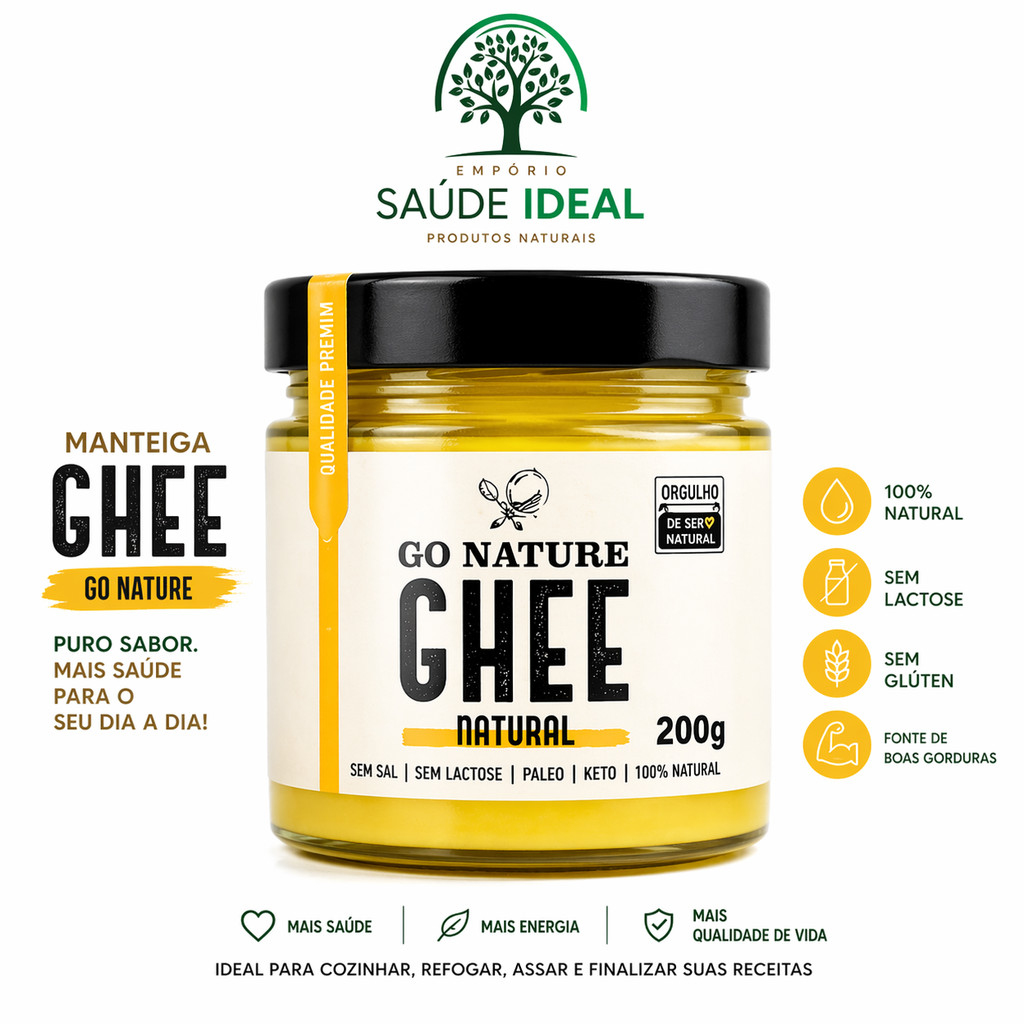 Manteiga Ghee Sem Sal Go Nature 200g – Pura, Natural e Rich em ...