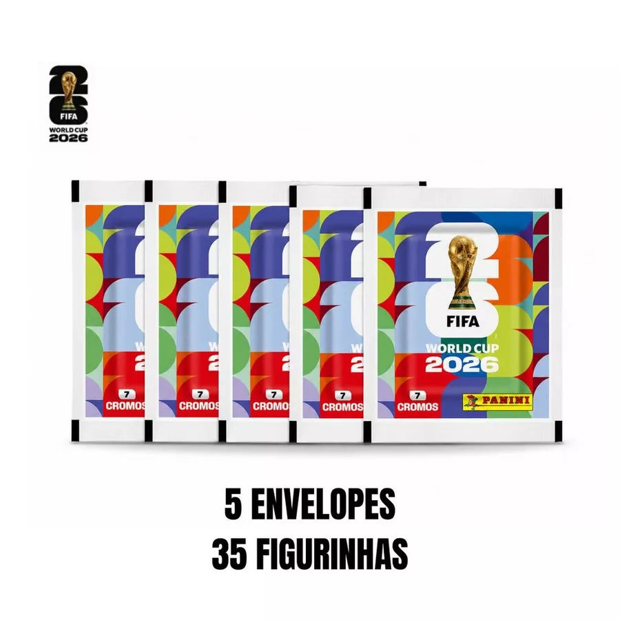 KIT Figurinhas Copa 2026 FIFA 5 Envelopes 35 Figurinhas