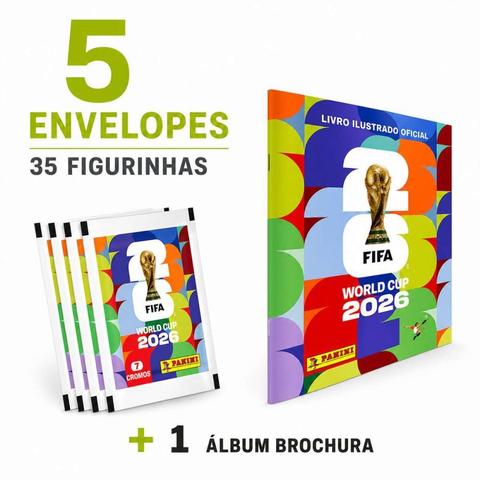 Kit Inicial Álbum Copa do Mundo 2026 + 5 Envelopes Panini — foto 1 — Achou Levou Brasil