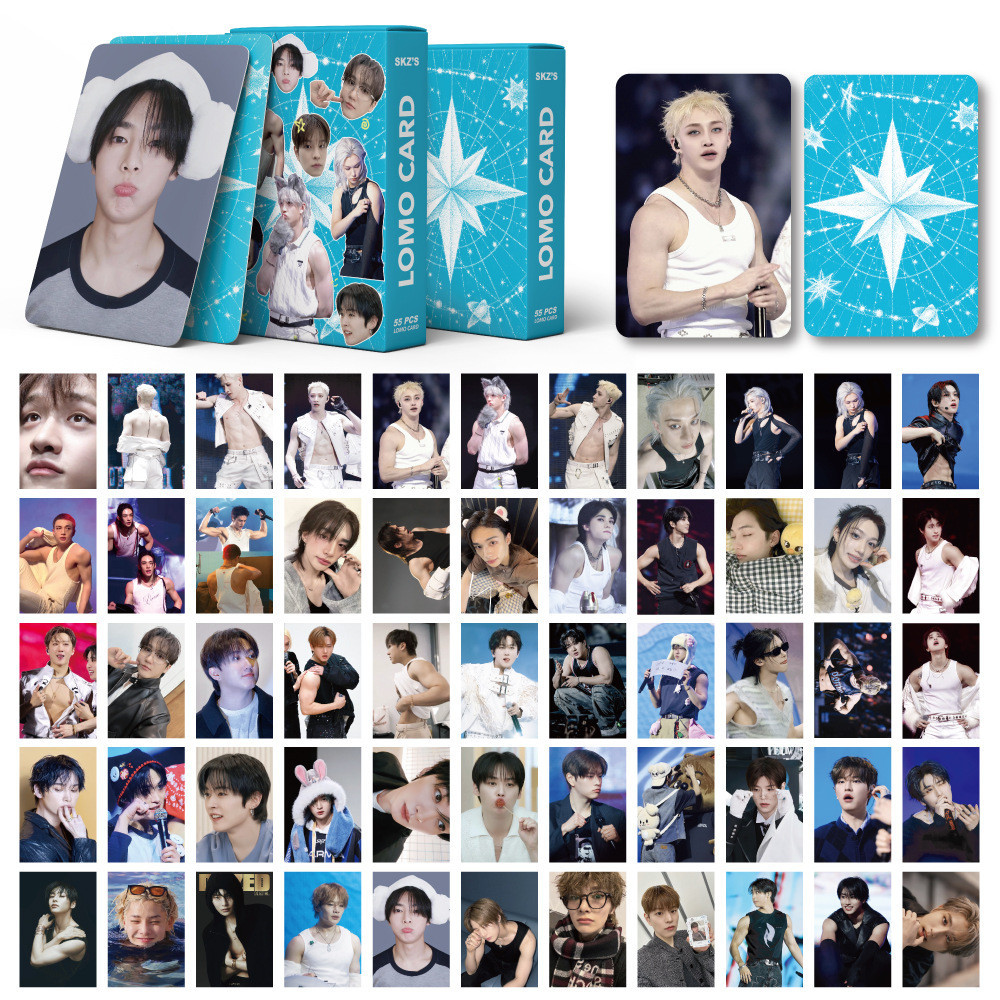Stray Kids スキズ shopee トレカ ヒョンジン IN生 55pcs STRAY KIDS SKZ HOP Lomo Cartões ATE Perder My Breath Magic