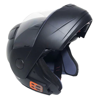 Capacete Robocop Articulado Motoboy E08 Solid Preto Fosco Ebf