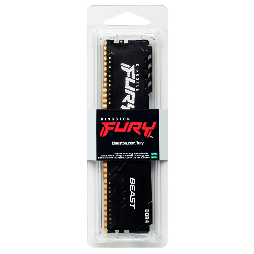 MEMORIA DDR4 32GB 3200MHZ KINGSTON FURY BEAST PRETO KF432C16BB/32