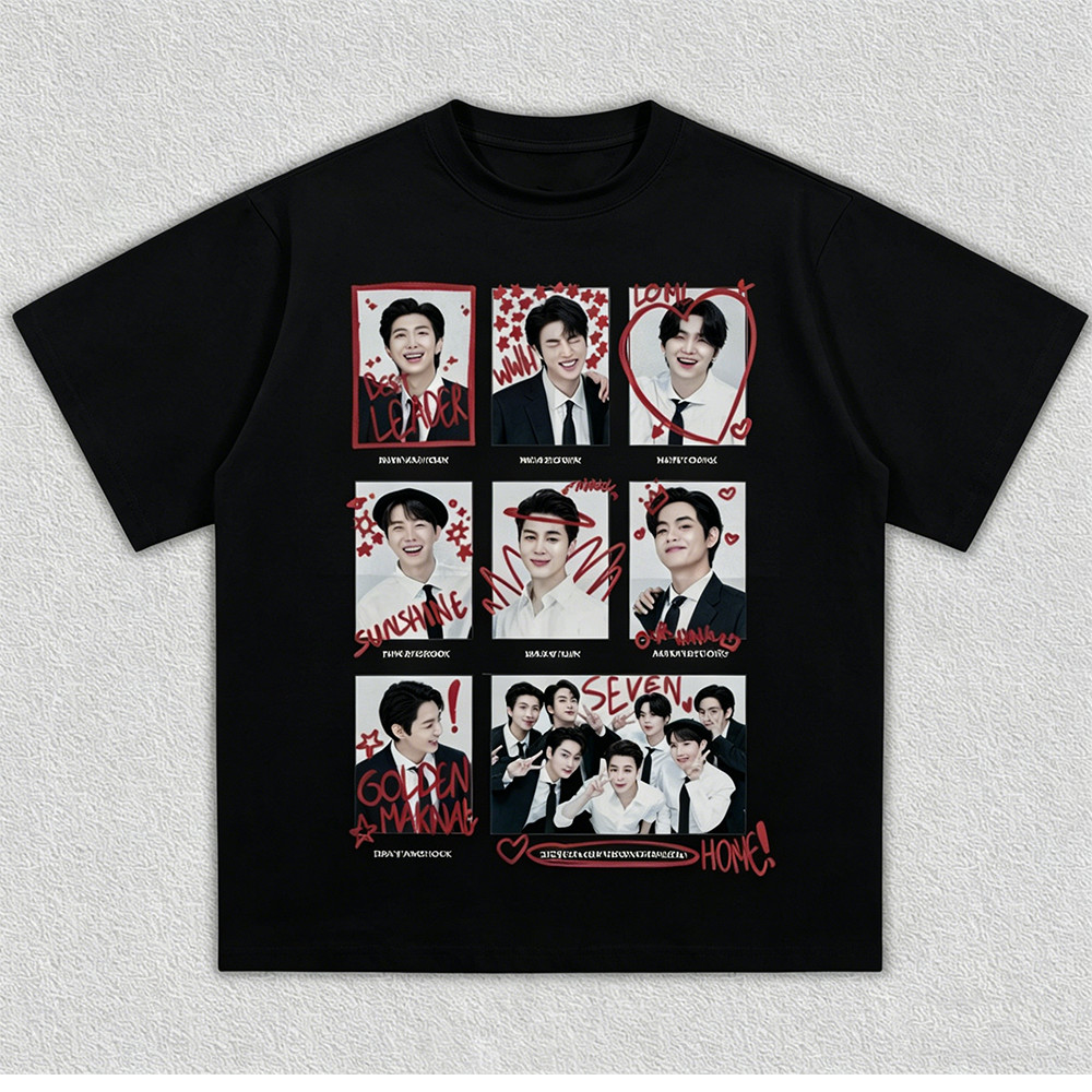 Camiseta Masculina Feminina Estampa BTS Hooligan Tour Grunge T