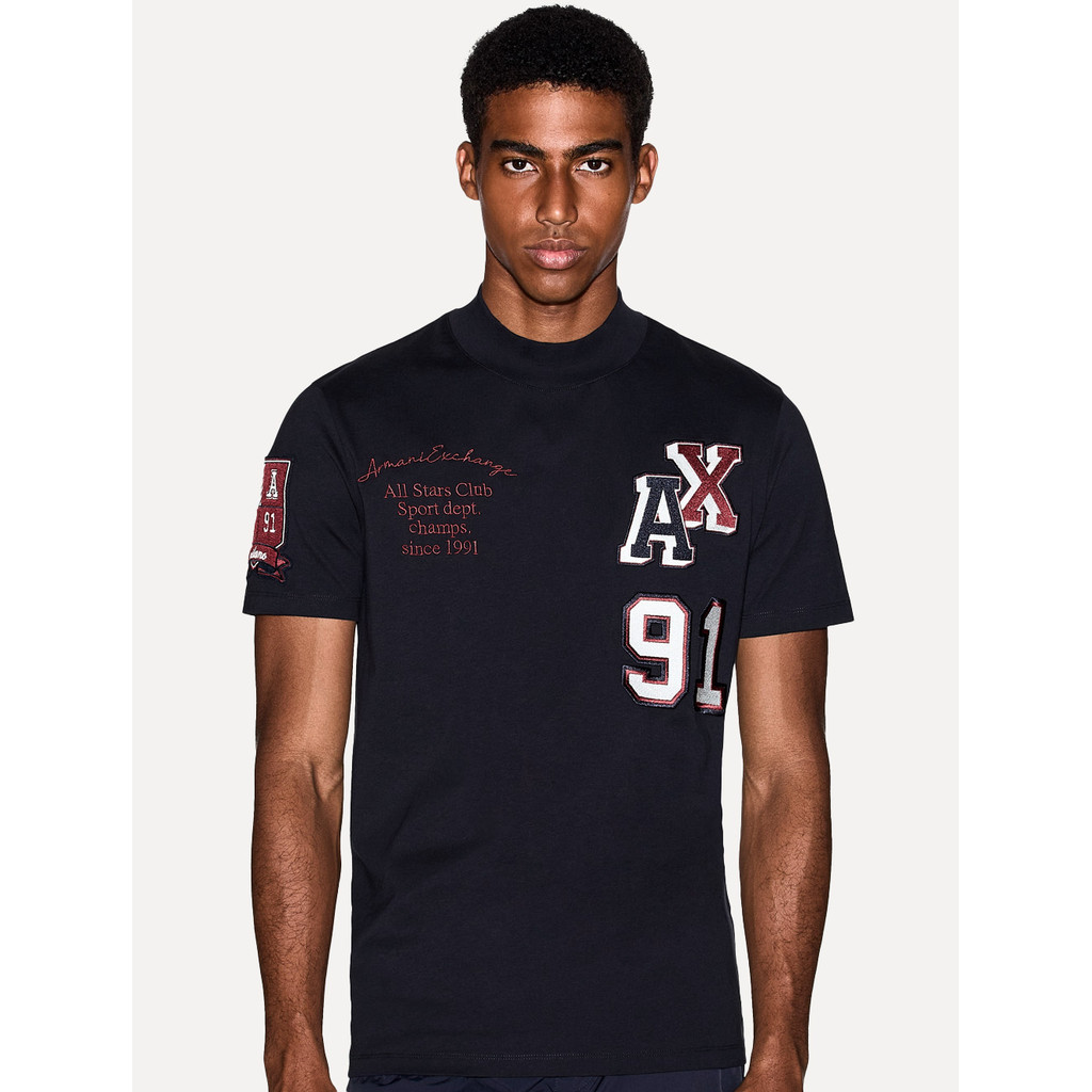 Camiseta Armani Exchange Original Masculina Regular Multi-Logo