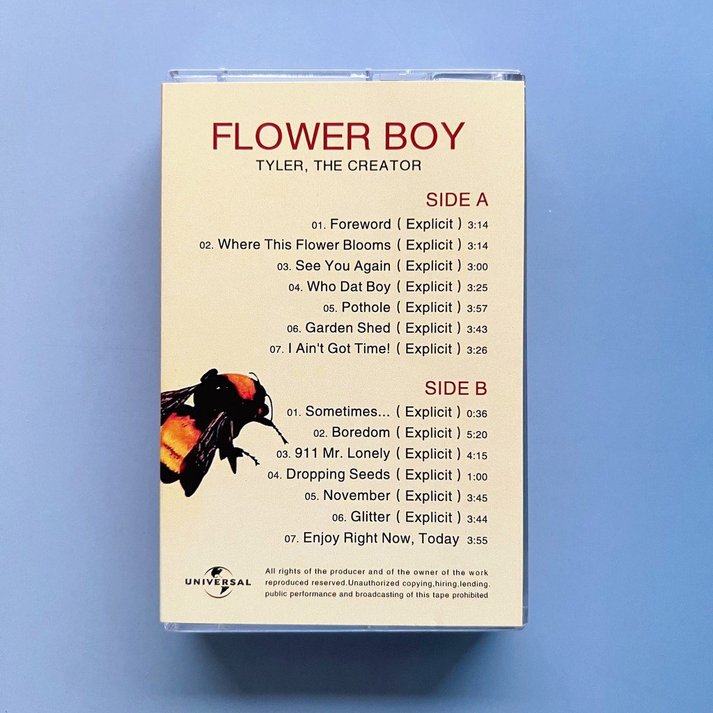 Tyler, The Creator Flower Boy Fita K7 Cassette Tape Brand New