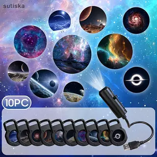sutiska LED Galaxy Luz De Projeção 1 + 16 Imagens De Mudança, Projetor, Iluminação De Céu Estrelado Noturna BR