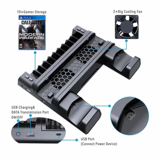 Base para PS4 DOBE Com Cooler e Carregador de Controle tp4-19076