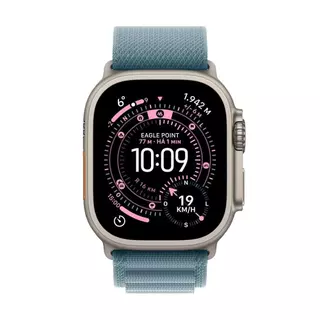 Apple Watch Ultra 3 GPS + Cellular - Caixa natural de titânio – 49 mm - Pulseira loop Alpina azul-clara – G