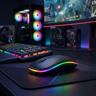 Mouse Sem Fio Silencioso Recarregável USB Design Moderno E Leve