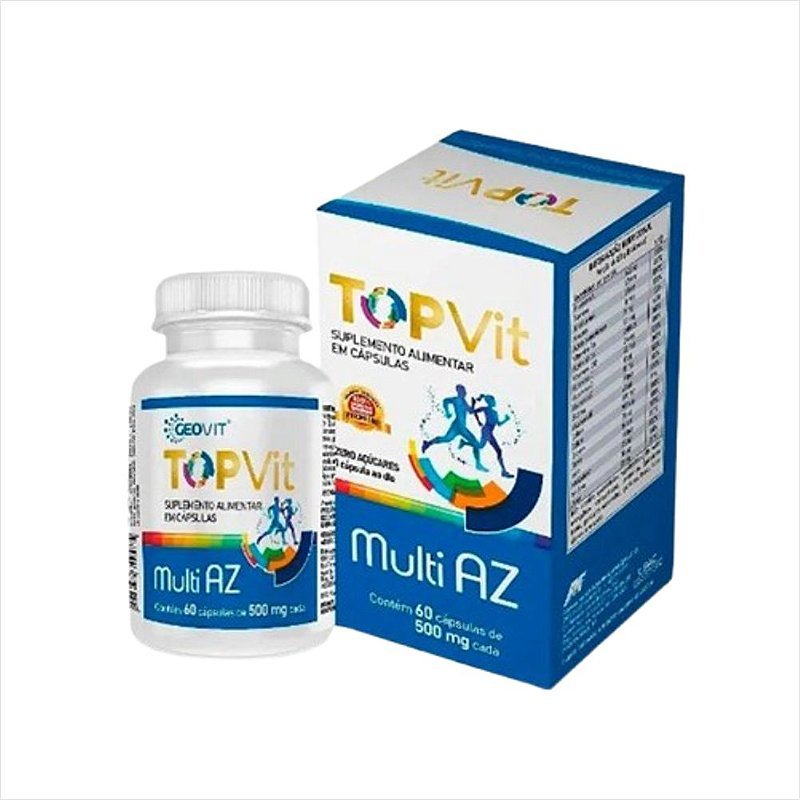 TopVit Multi A-Z Geovit - Multivitamínico Completo com 20 Vitaminas e ...