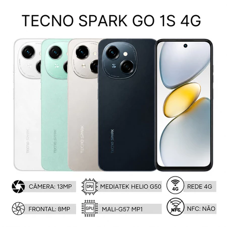 Smartphone Tecno Spark Go 1 64GB 128GB 3GB 4GB RAM 4G Dual Chip Original