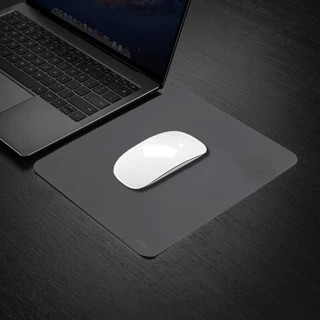 Mouse Pad Pequeno 20x20cm Gamer home Office Courino Sintético Antiderrapante Rosa Claro