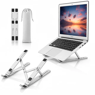 Laptop Stand Suporte para Notebook Metálico de Alumínio Ajustável Dobrável Ergonômico Antiderrapante