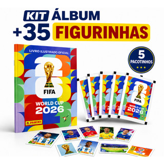 Álbum Copa Do Mundo FIFA 2026 Brochura + 70 Figurinhas 10 Pacotes Colecionáveis Originais — foto 2 — Achou Levou Brasil