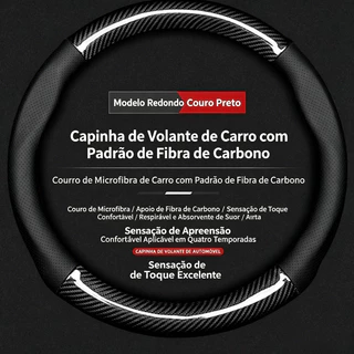 Toytoa Corolla Capa De Volante De Fibra De Carbono De Couro De Luxo Confortável E Antiderrapante Acessórios Interiores