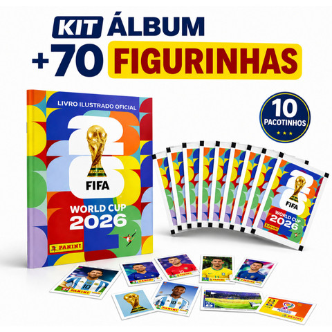 Álbum Copa Do Mundo FIFA 2026 Brochura + 70 Figurinhas 10 Pacotes Colecionáveis Originais — foto 1 — Achou Levou Brasil