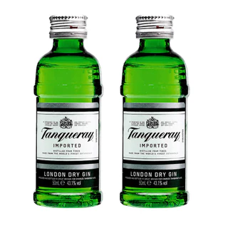 GIN MINIATURA TANQUERAY 50ML KIT 2 UNIDADES