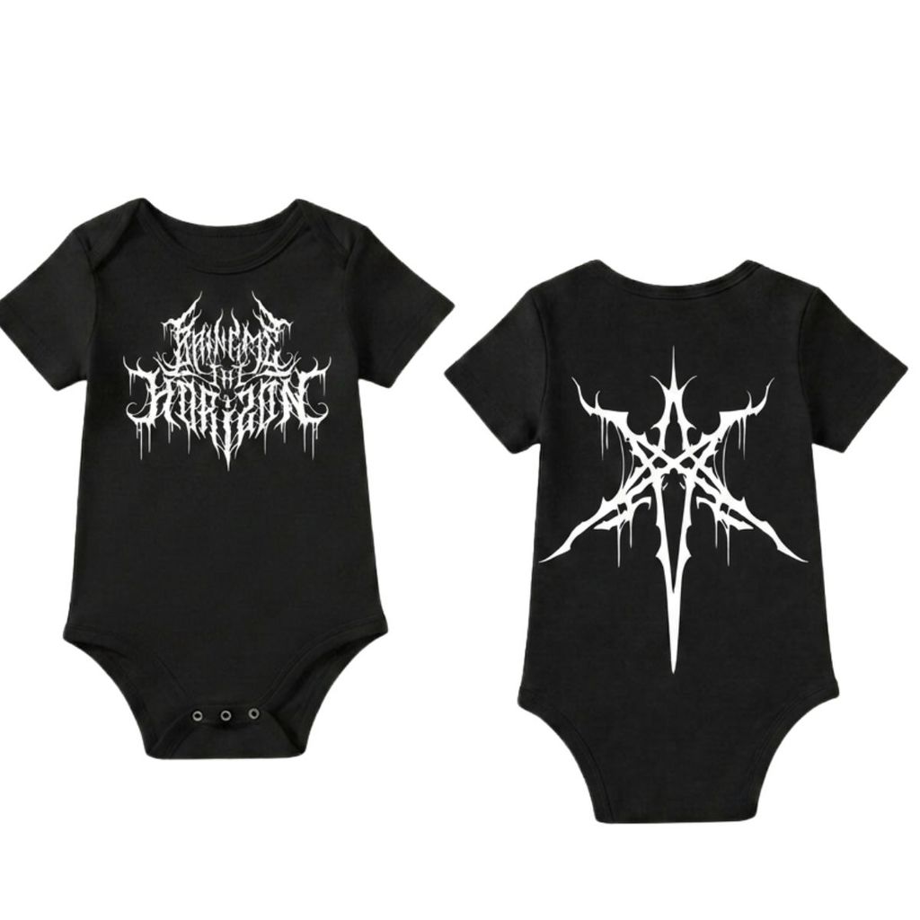 Camiseta Básica Estampa Gótica Banda Bring Me The Horizon Fãs Rock