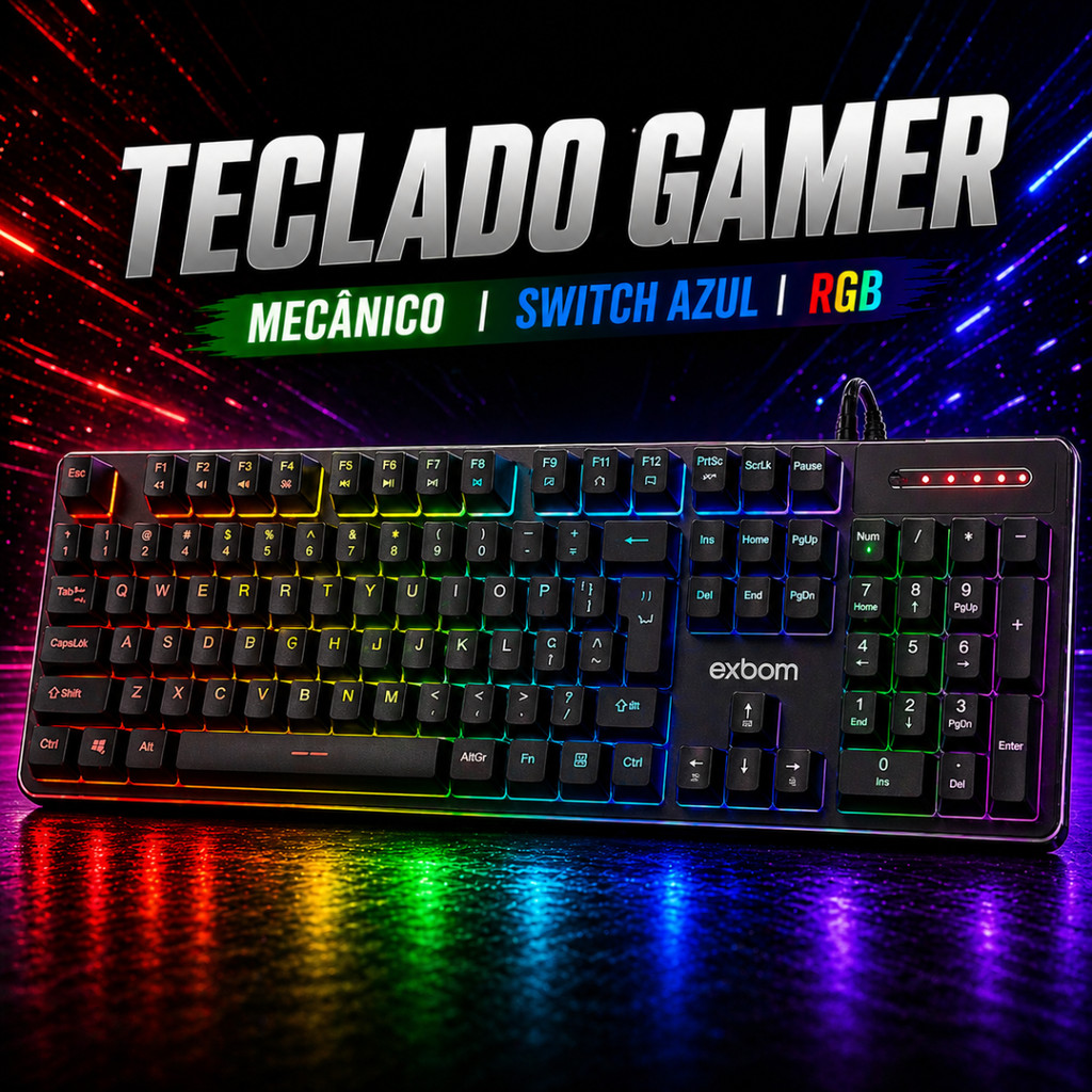 switch azul teclado mecanico em Promoção na Shopee Brasil 2026
