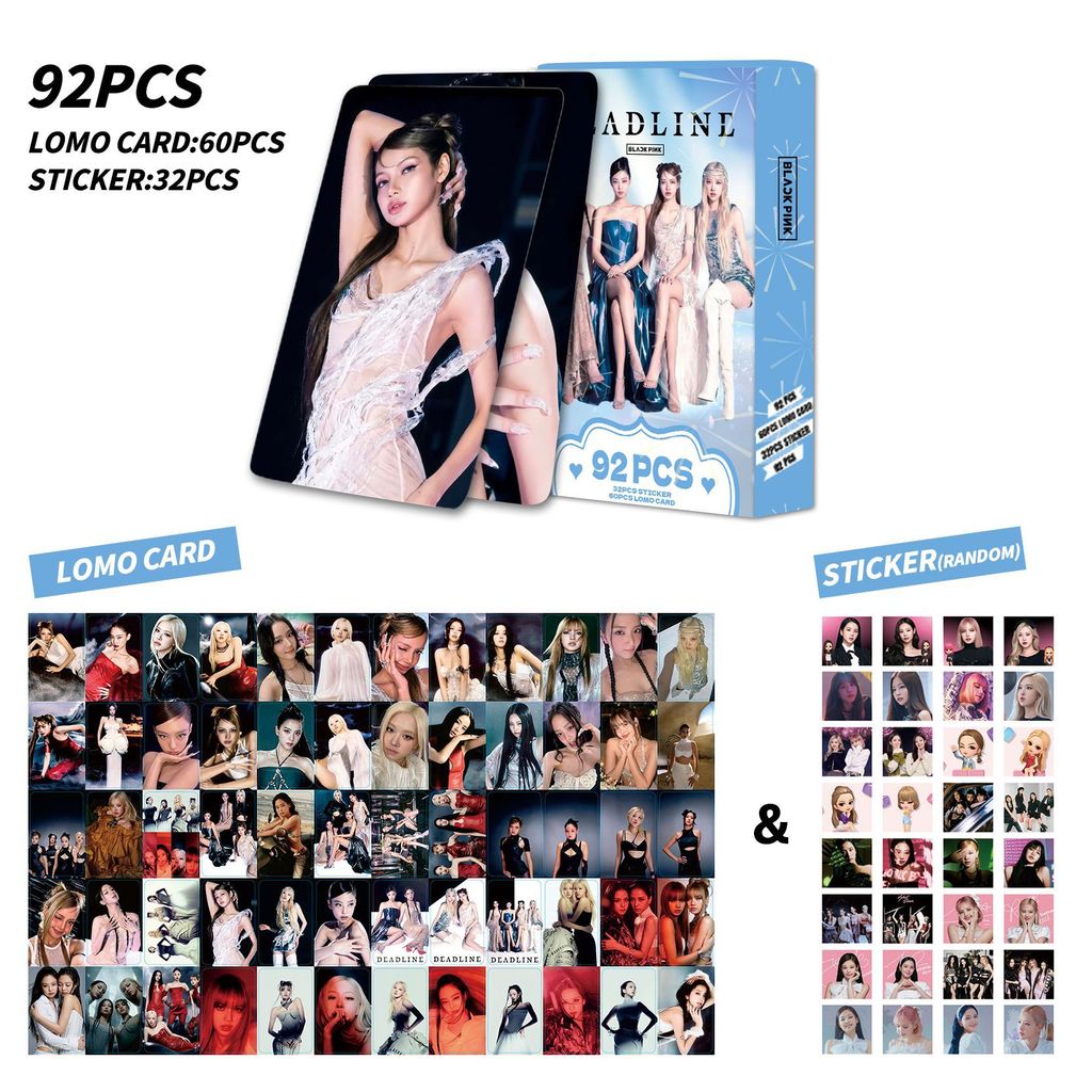 55pcs/Caixa BLACK-PINK Photocard Novo BORN Álbum Postal LOMO