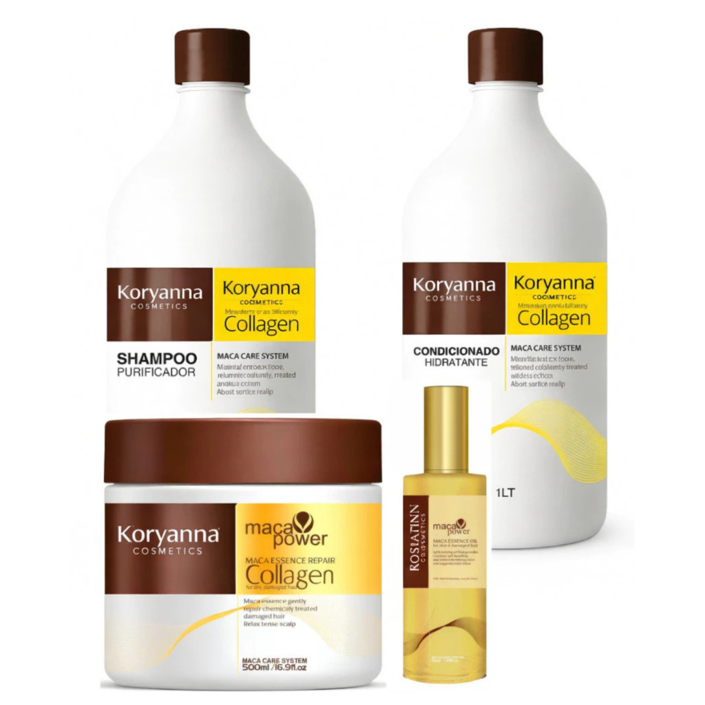 Kit Completo  Máscara 500 g + condicionador 1L + Shampoo 1L + Óleo  P 50ml