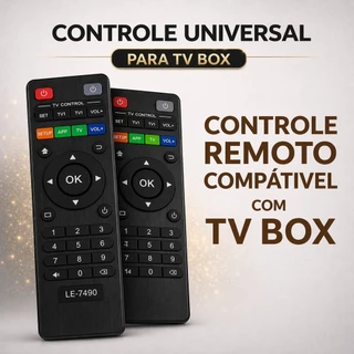 Controles Remotos Para TV Box Inteligente | Prontos para uso: 1 ou 2 Unidades