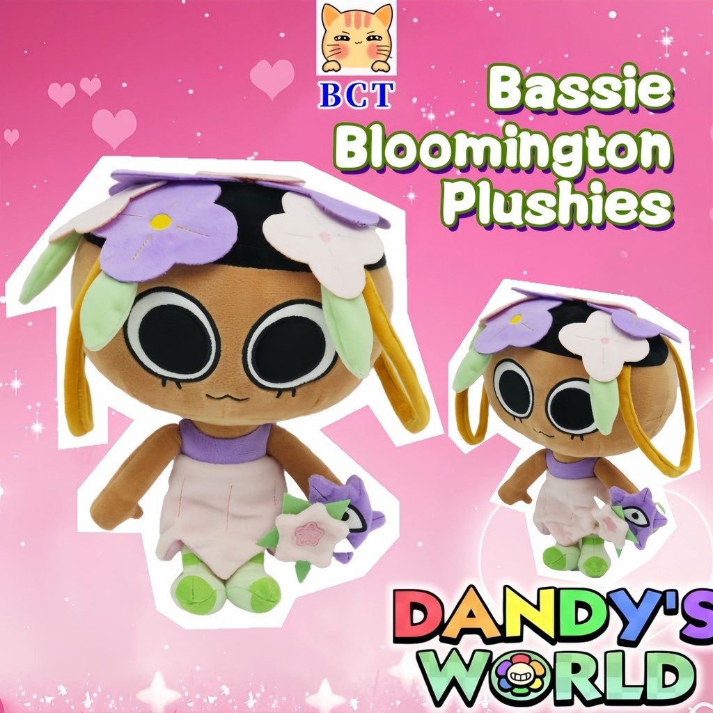 BCT ✨ Dandy's World Plushie Boneca Fofa Bassie Papel De Pelúcia