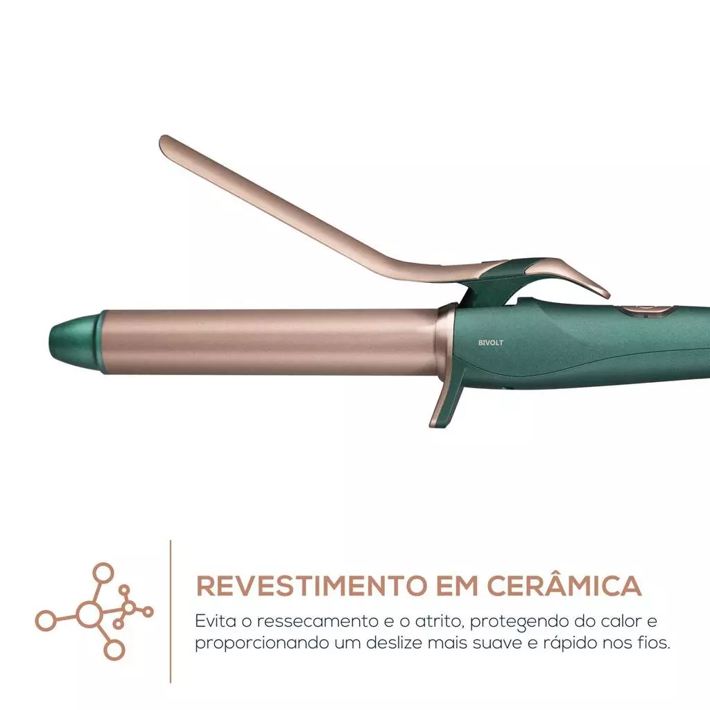 Detalhe do revestimento cerâmico do cacheador Britânia para proteção dos fios