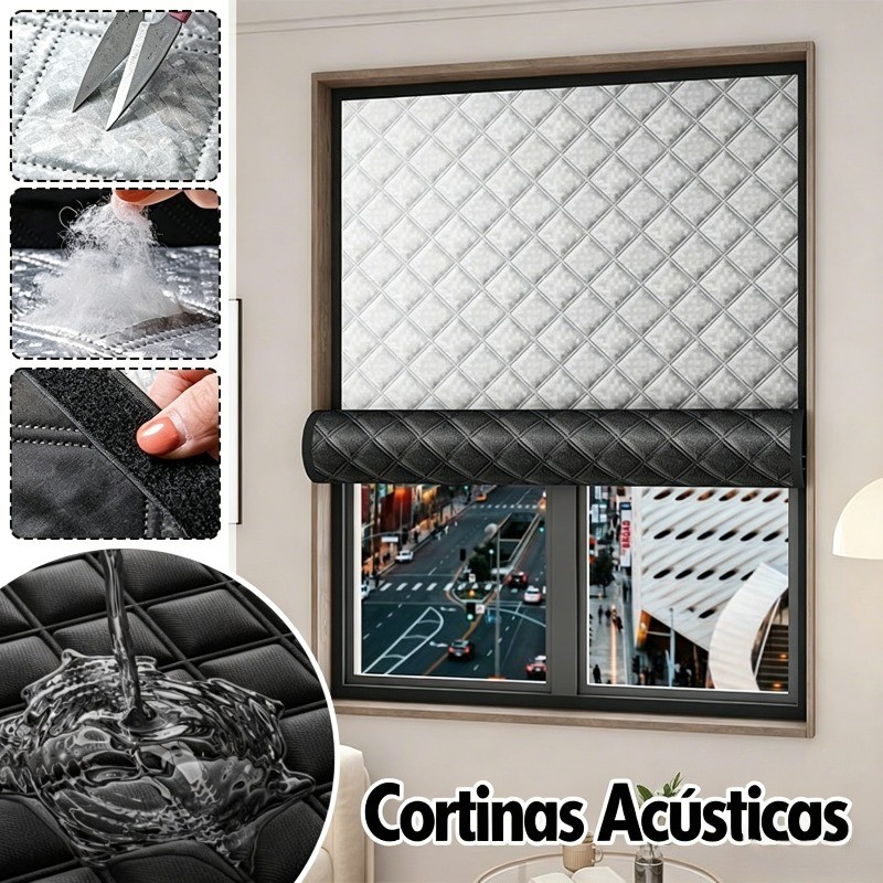 Cortinas À Prova De Som Pesadas Blackout Isolamento Térmico Redução De ...
