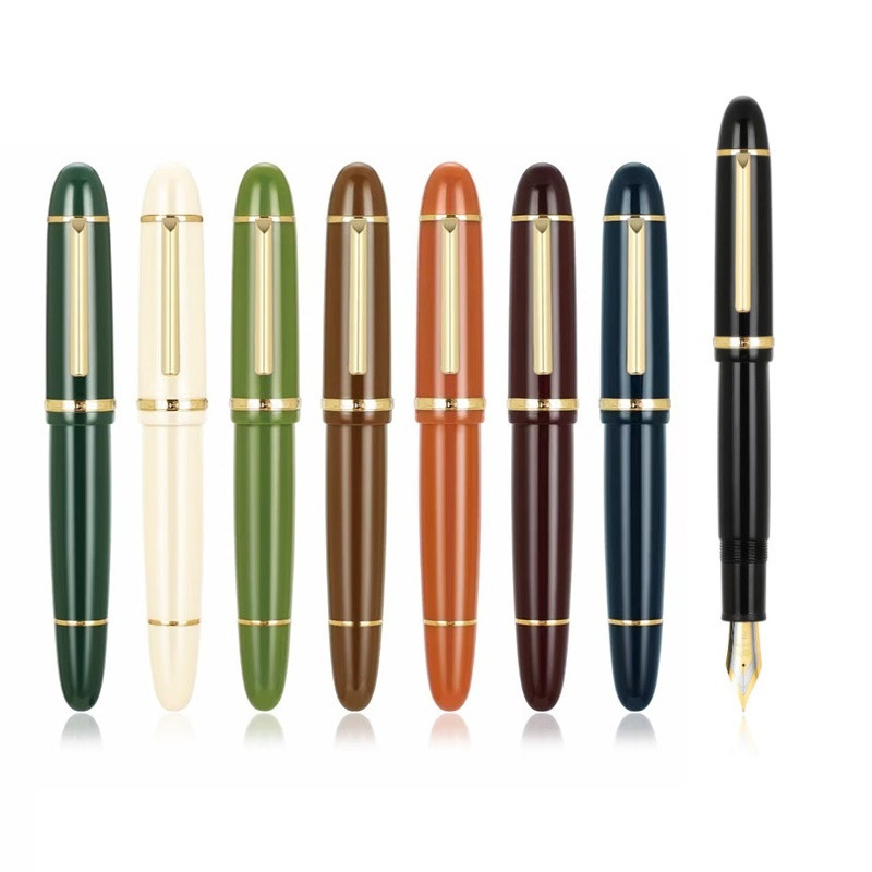 Penlab Jinhao X159 Série Acrílico Caneta Fonte Ouro Prata Clip Iraurita ...