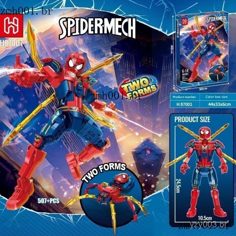 Blocos de montar compatíveis com LEGO Marvel Spider-Man+ Série Vida ...