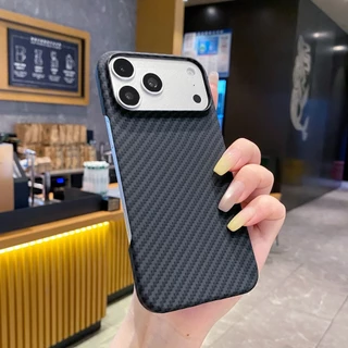 Capa De Telefone Com Textura De Fibra De Carbono E Kevlar Para iPhone 18 Pro Max 17 16 Estilo Empresarial Original Prote