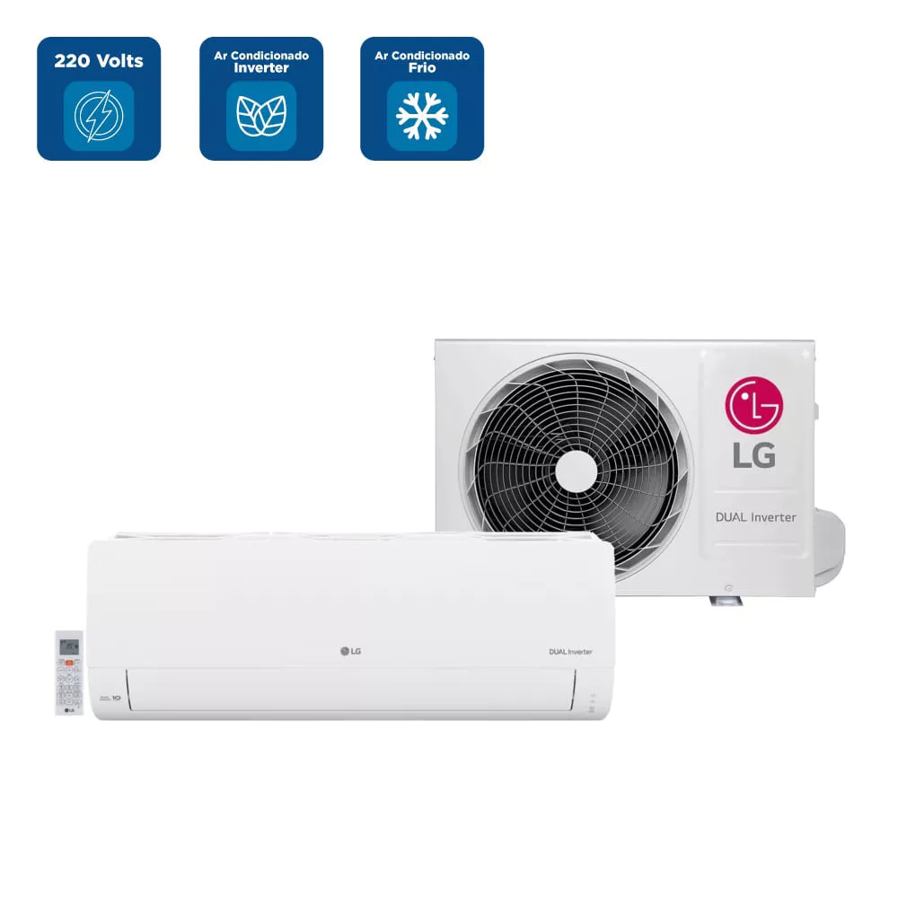 Ar Condicionado Split LG AI Dual Inverter Compact 9000 BTU/h Frio S3-Q09AAQAK -