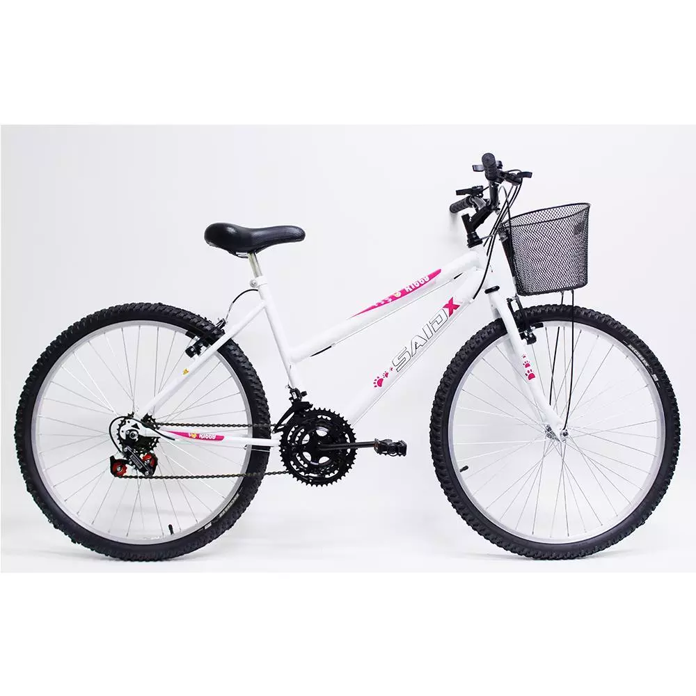 Bicicleta aro 26 feminina Saidx com cesta e quadro rebaixado