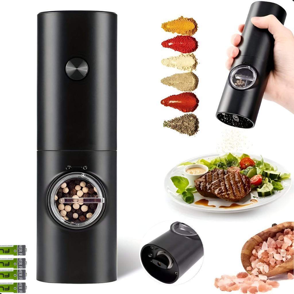 Moedor Elétrico Tempero Sal Pimenta Gourmet Inox Portátil Co