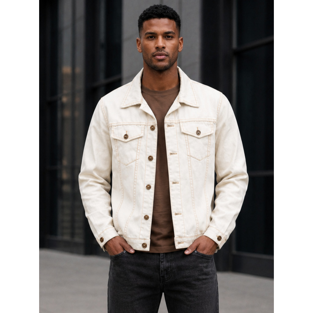 Jaqueta Jeans Masculina Azu Destroyer, Rasgada No Estilo | Shopee