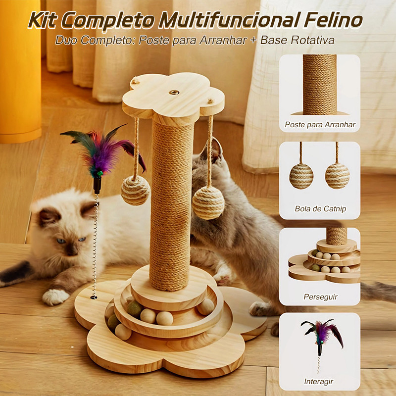Arranhador de Sisal com Bola