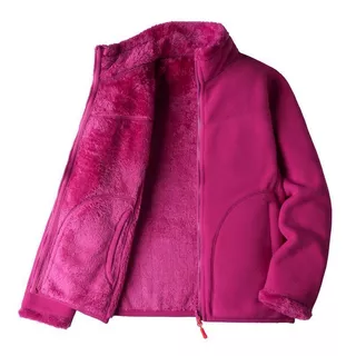 Casaco Feminino De Lã De Camada Dupla De Inverno Grosso E Quente