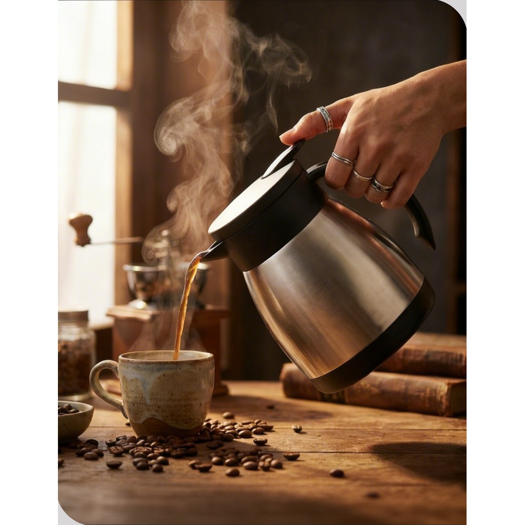 Bule Térmico Inox 500ml Soprano Elegance com Gatilho e Isola