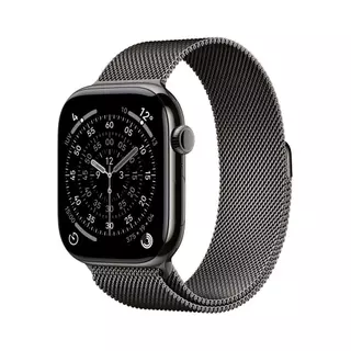 Apple Watch Series 11 GPS + Cellular - Caixa ardósia de titânio – 46 mm - Pulseira ardósia estilo milanês – P/M