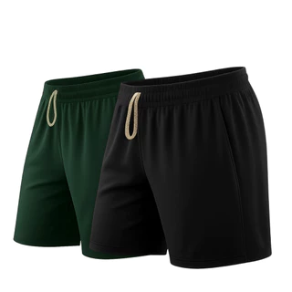 KIT2 Short Masculino Básico Dry Fit Liso Adulto Sem Bolso Casual Esportes Treino Academia Verão