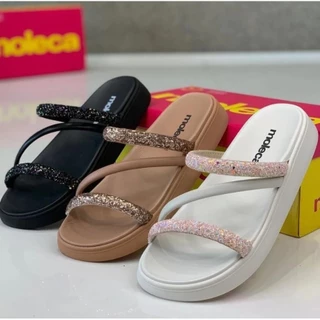 Sandália Papete Birken Brilho Blogueira Moleca 5469121 LIQUIDAÇÃO