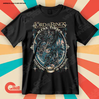 Camiseta O Senhor dos Anéis Black Timber Blusa Camisa Filmes e Séries 100% Algodão