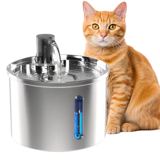Newpet 2.2L De Aço Inoxidável Bebedouro Pet Inteligente Fonte de Água Para Gatos e Cães Automático Com Filtro BIVOLT