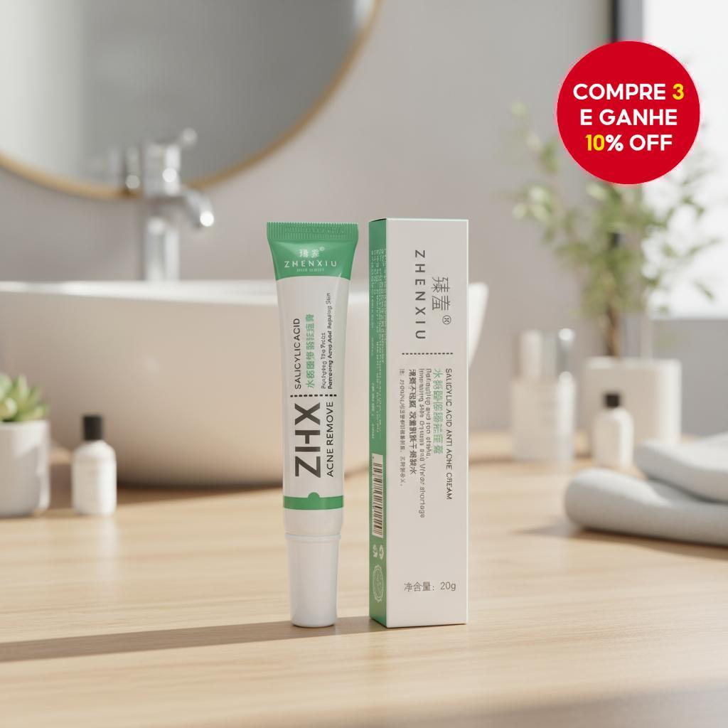 Creme Facial de Ácido Salicílico para Acne, Remoção de Cravos, Controle ...