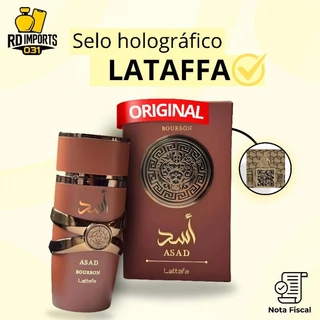 Perfume Asad Bourbon Lattafa Árabe Masculino Eau de Parfum 100ml Original Oriental Especiado em Oferta na Shopee