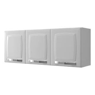 Itatiaia Armário Aéreo 3 Portas – Branco Rose em Aço