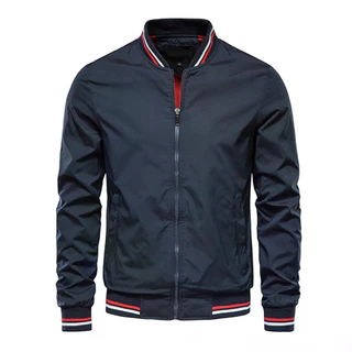 Primavera Verão Bombardeiro Jaqueta Masculina Preto Casual Fino Ajuste Beisebol Jaquetas Dos Homens Nova Moda Outono De